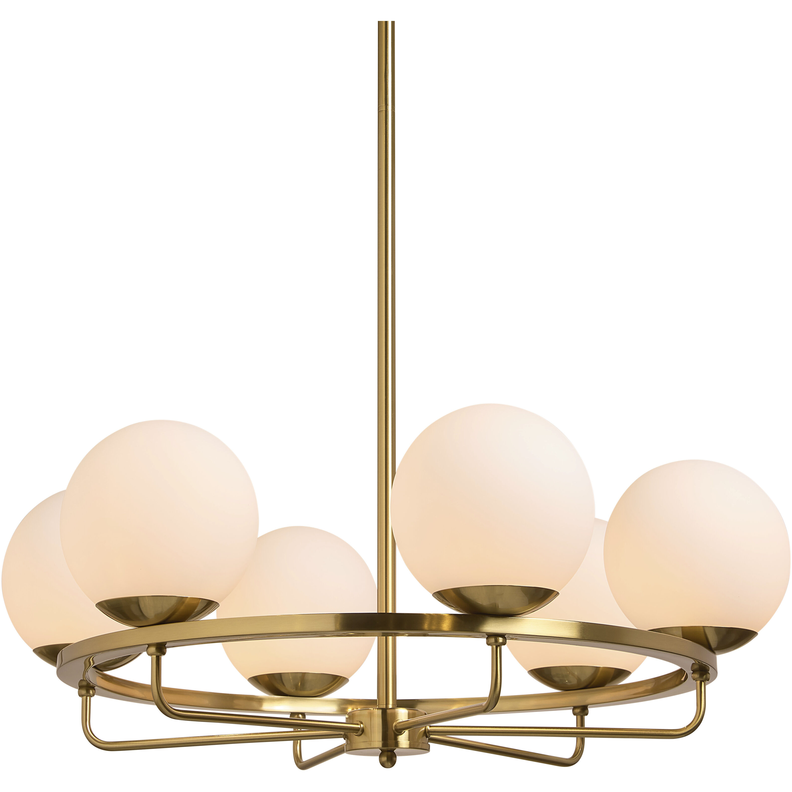 Eliora LED White / Brass Chandelier Ceiling Light